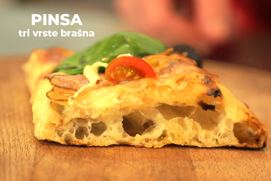 Pinsa alla Romana — presek testa
